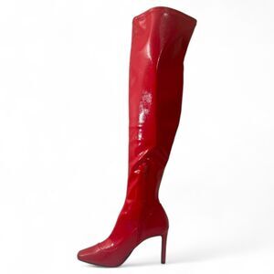 I.N.C. International Concepts RED Keenah Over-The-Knee Boots, NEW! Size 8.5